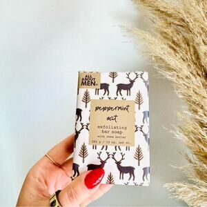 NEW NORDSTROM ALL ABOUT MEN Peppermint Oat Exfoliating Shea Butter $25 Soap Bar